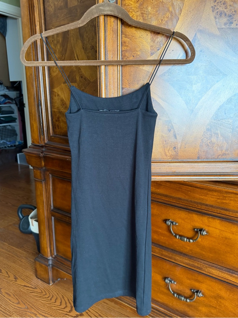 Zara Black Slip Midi Dress